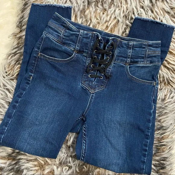 We The Free CVRY Hi-Rise Lace-Up Jeans - Picture 5 of 6